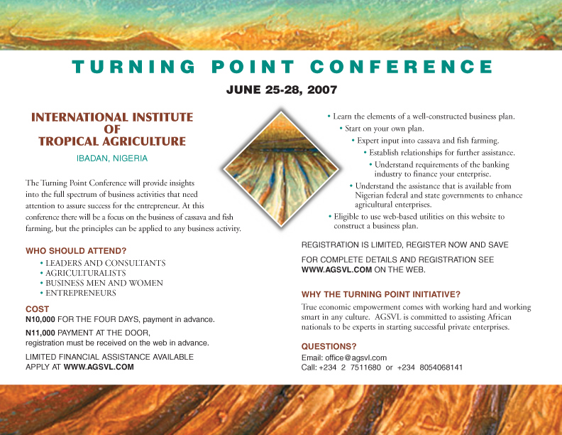 Turning Point Conference June 25-28, Ibadan